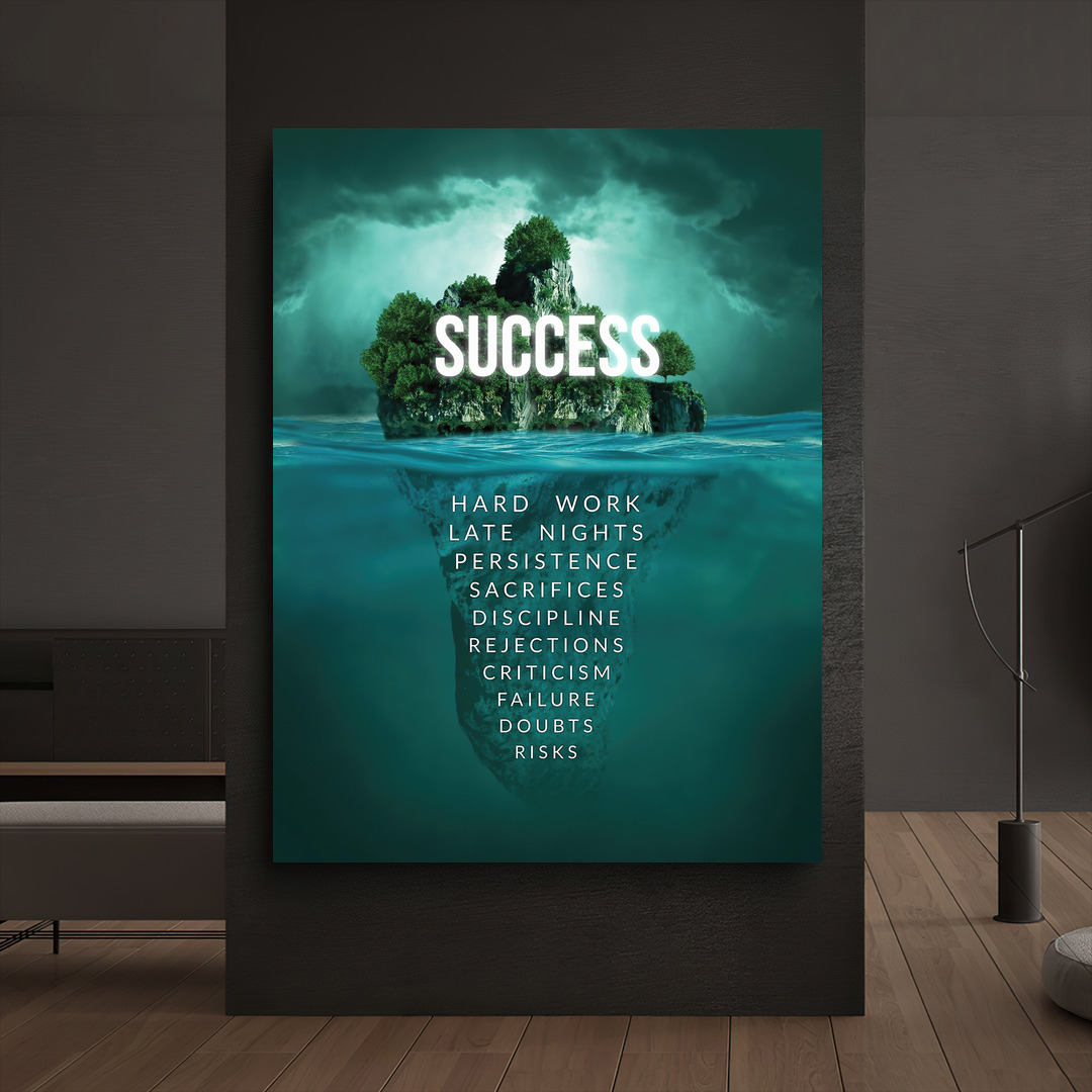 tablou canvas motivational success island